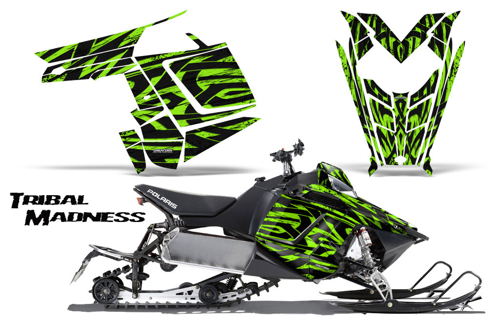 Polaris Rush Graphics Kit Tribal Madness Green